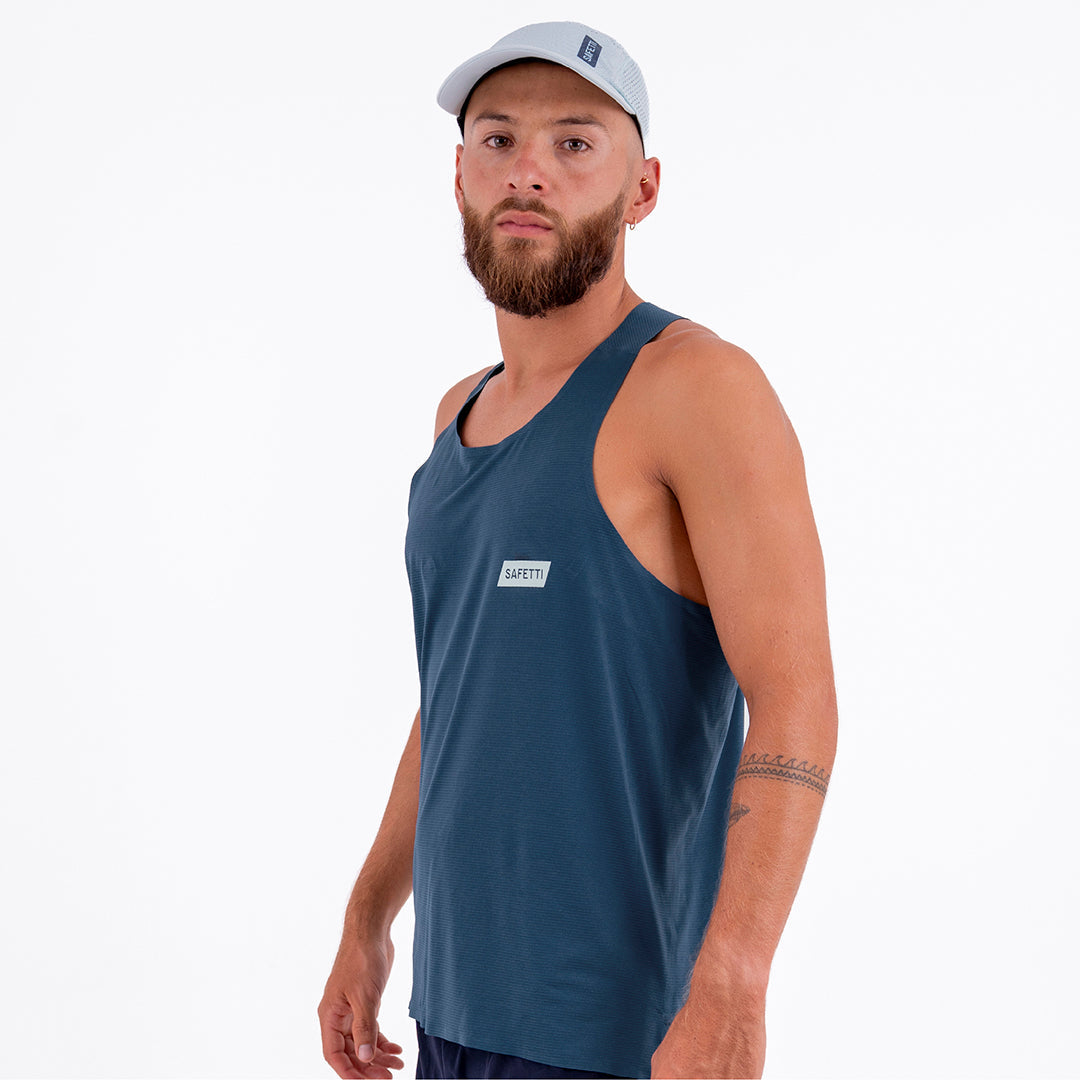 LEVIT DARK BLUE MEN’S RUNNING TANK TOP