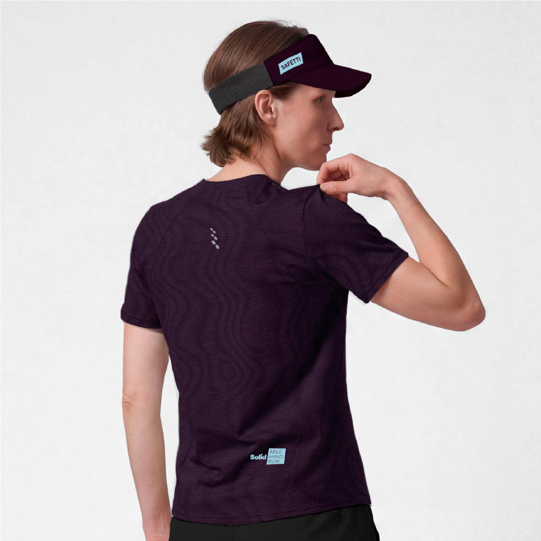 07968H PRO 405 Short Sleeve Running Jersey PLUM