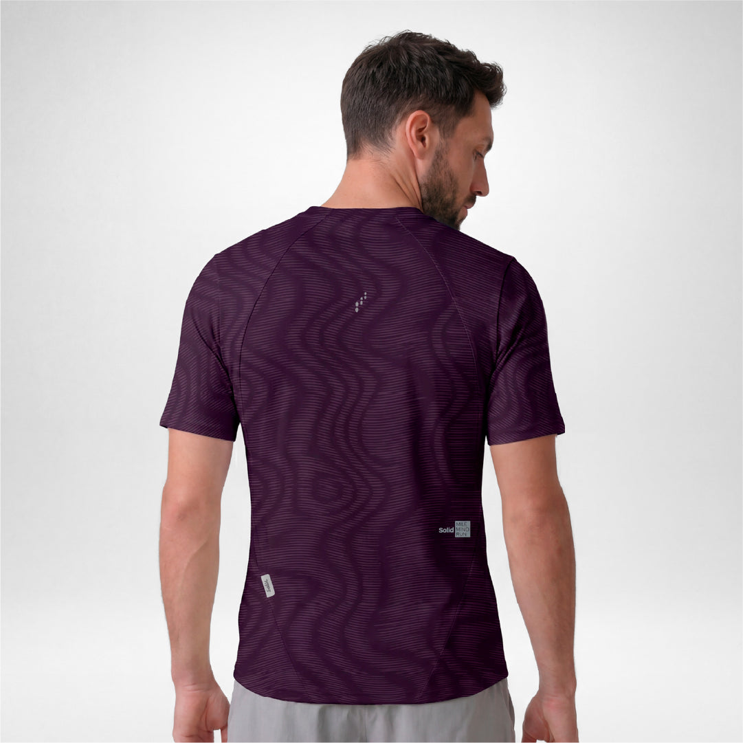07969H PRO 405 Short Sleeve Running Jersey PLUM