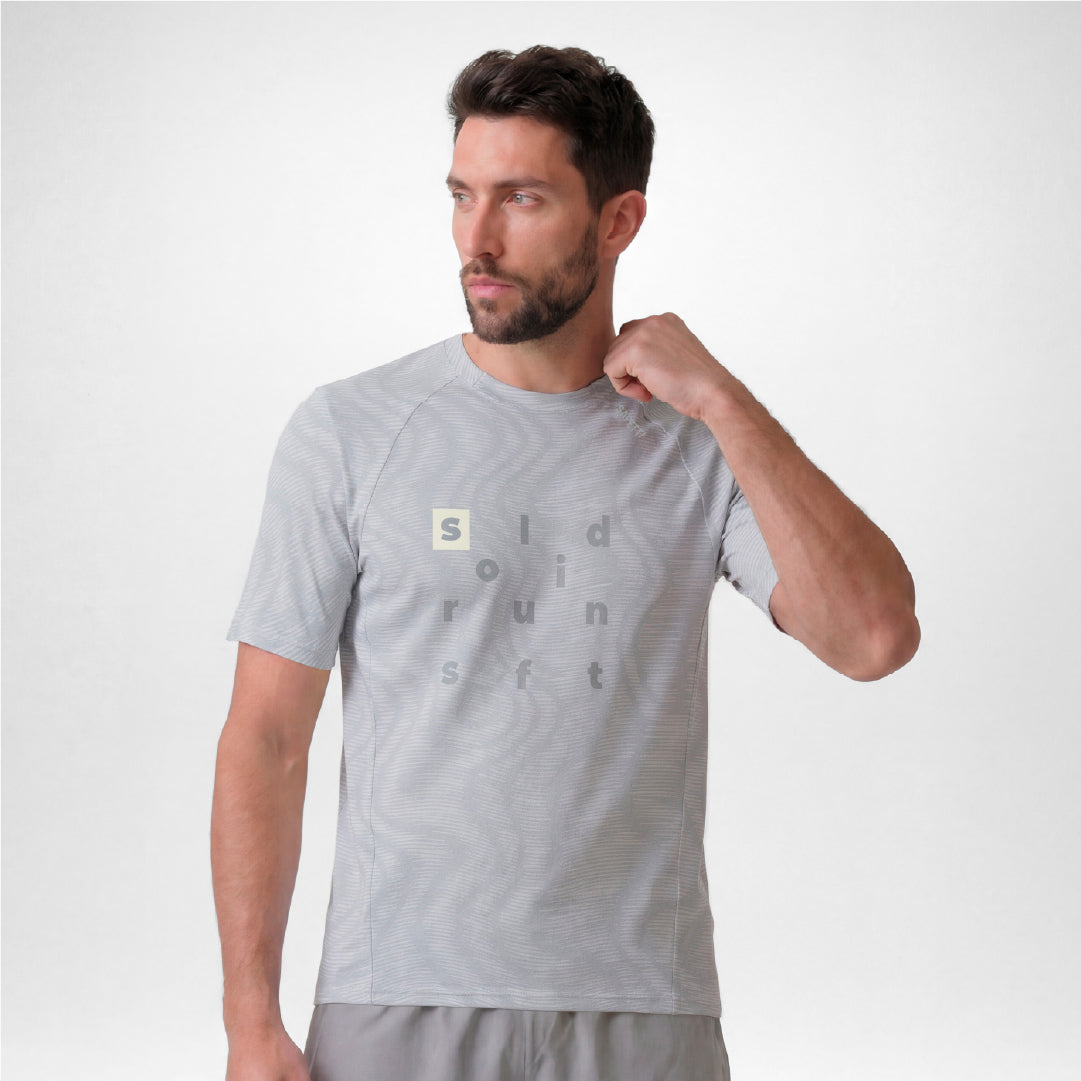 07979H PRO 405 Short Sleeve Running Jersey STONE GRAY
