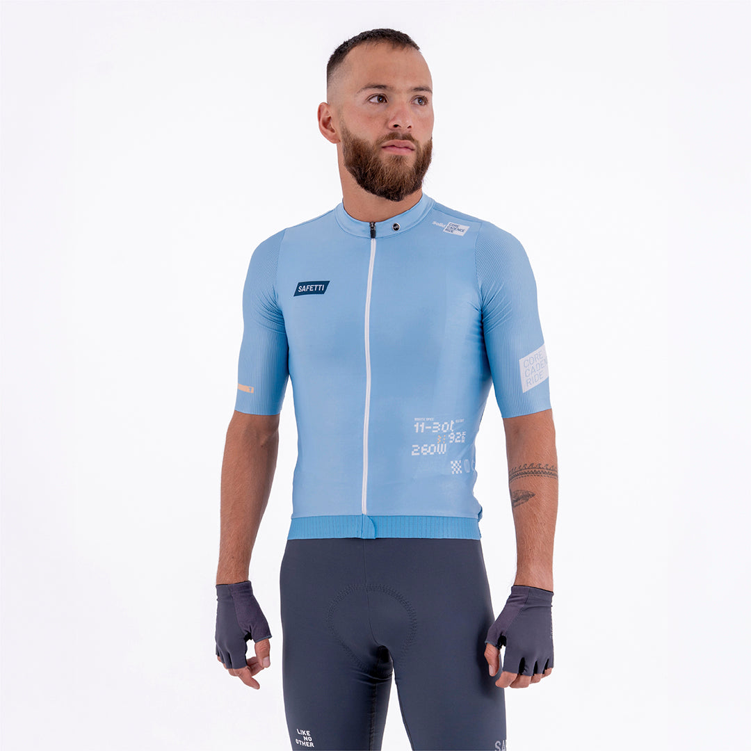 SOLID BLU AURA MEN’S SHORT SLEEVE CYCLING JERSEY