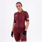 PLUMWIME BURGUNDY WOMEN’S SHORT SLEEVE CYCLING JERSEY