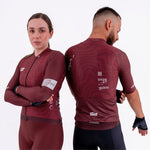 PLUMWIME BURGUNDY MEN’S SHORT SLEEVE CYCLING JERSEY