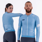 SOLID BLUE AURA WOMEN’S LONG SLEEVE CYCLING JERSEY