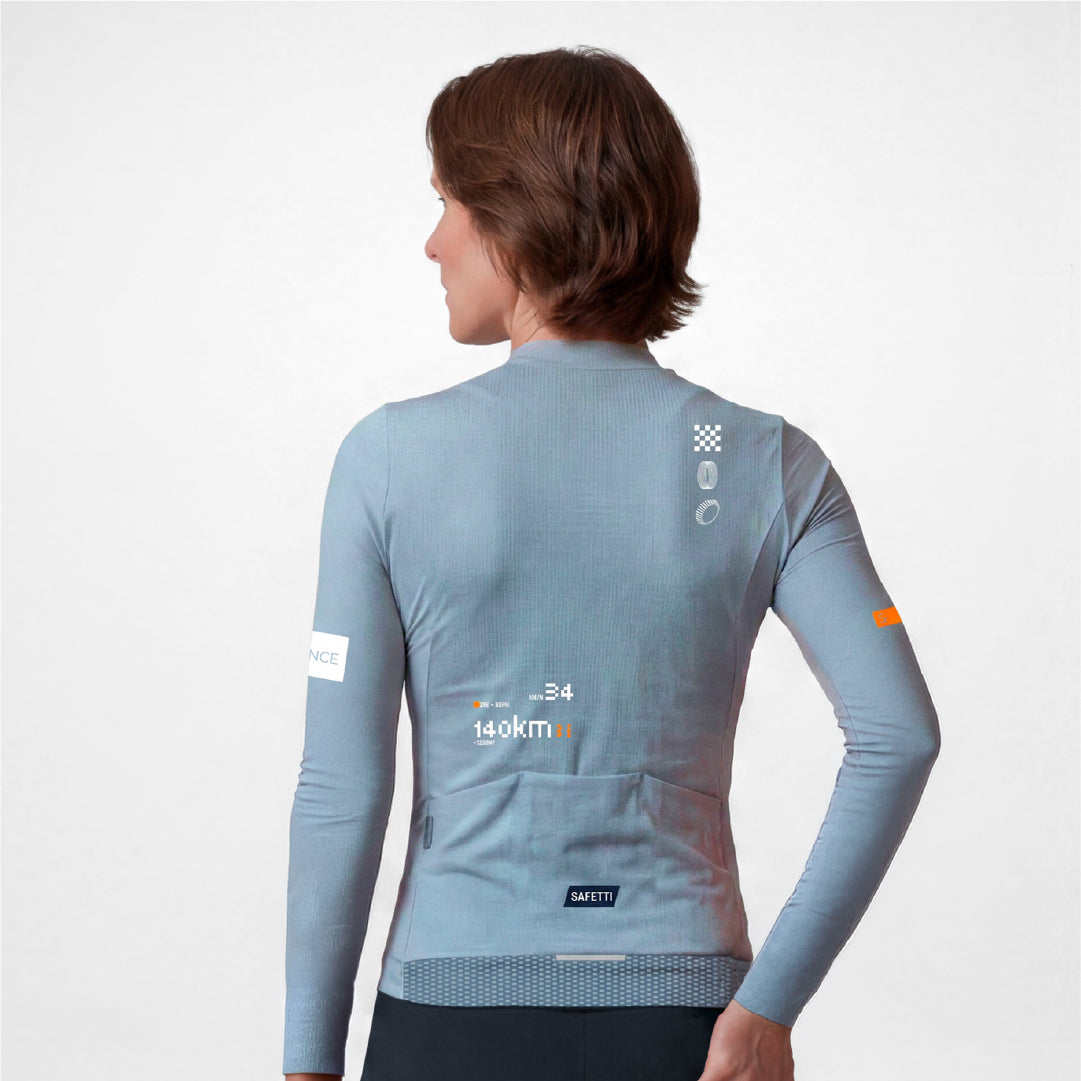 12966H Leggero Long Sleeve Cycling Jersey BLUE AURA