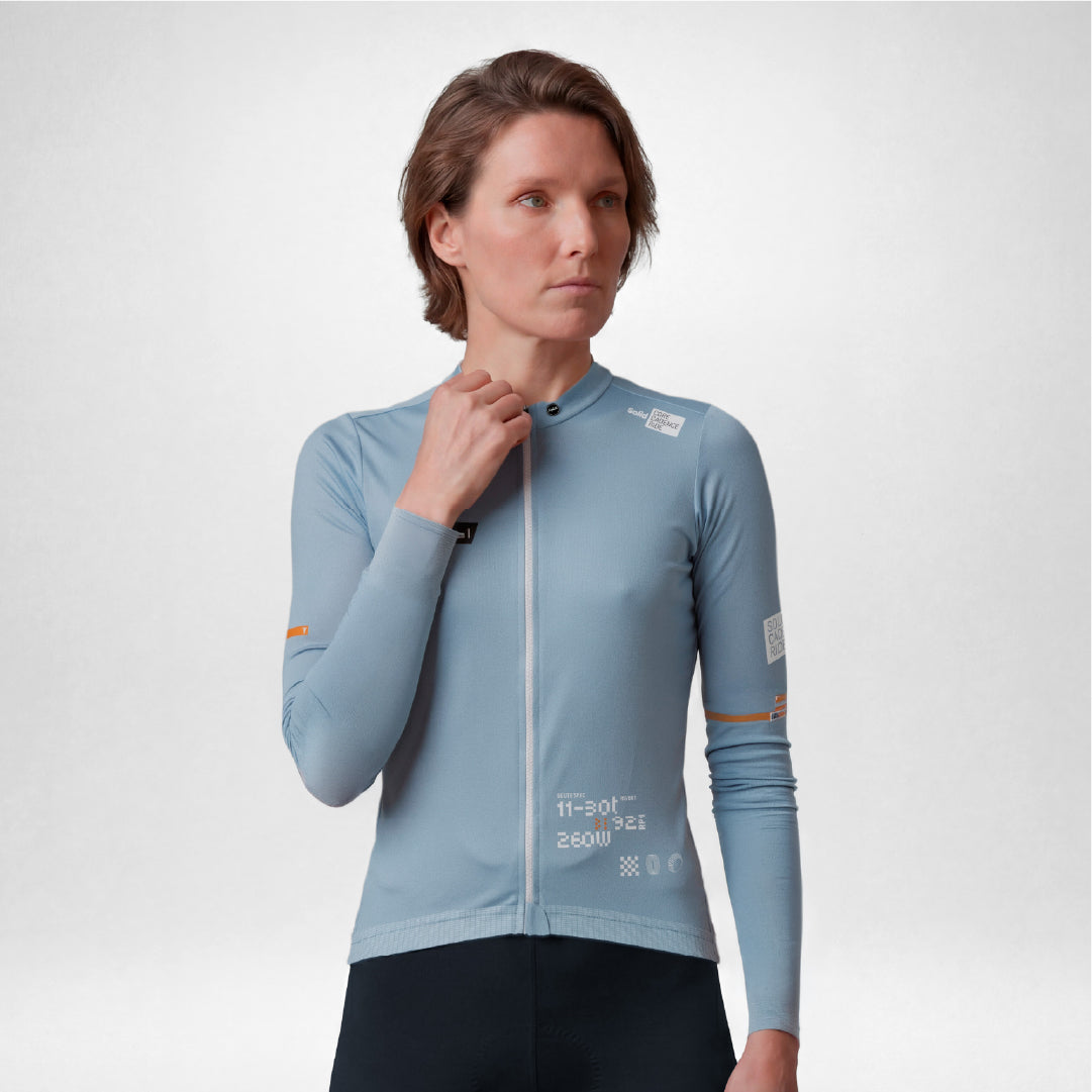 12966H Leggero Long Sleeve Cycling Jersey BLUE AURA