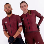 PLUMWIME BURGUNDY MEN’S LONG SLEEVE CYCLING JERSEY
