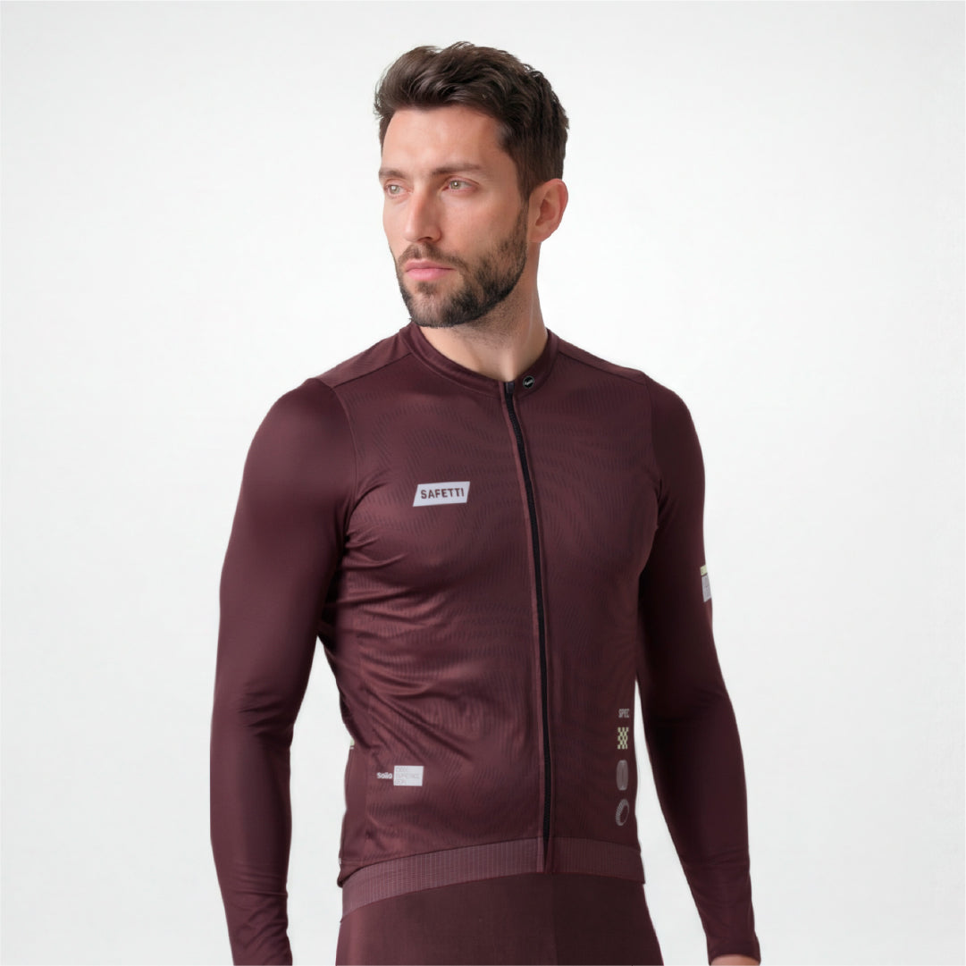 12975H Leggero Long Sleeve Cycling Jersey PLUM WINE