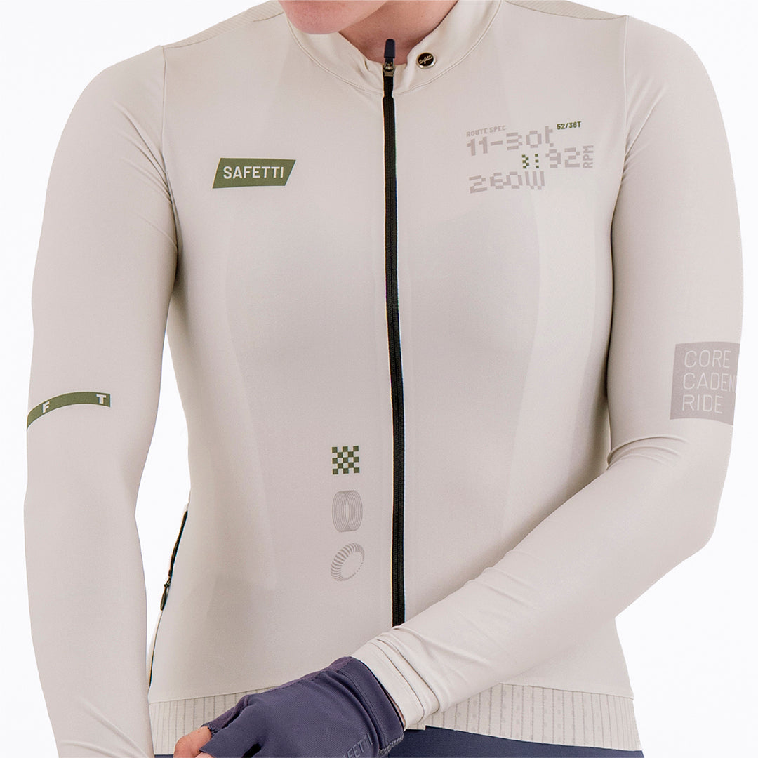 WARM SAND WOMEN’S LONG SLEEVE CYCLING JERSEY