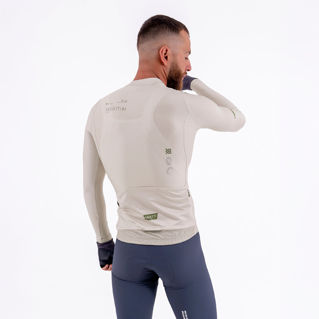 WARM SAND MEN’S LONG SLEEVE CYCLING JERSEY