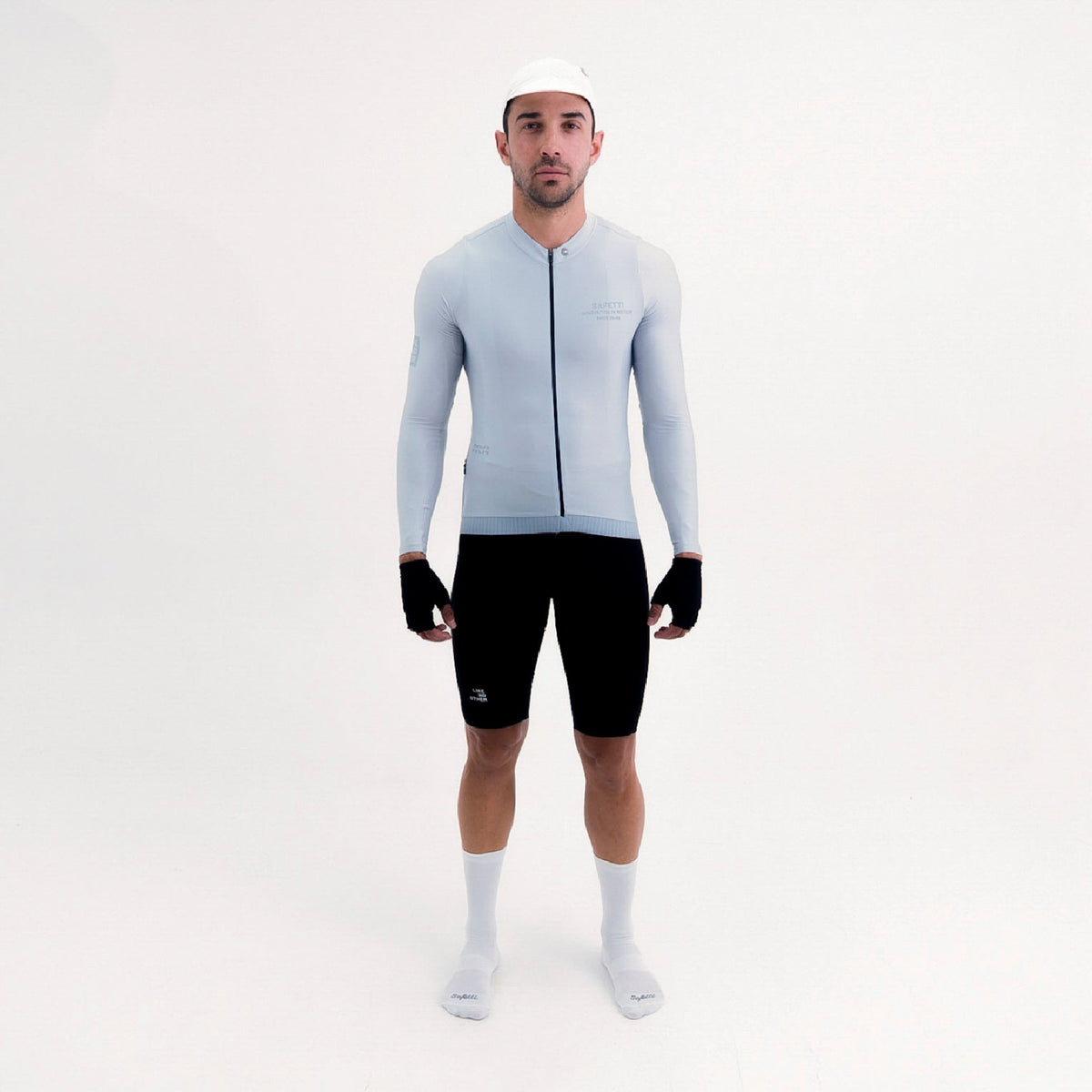 LATITUDE GRAY MEN'S LONG SLEEVE CYCLING JERSEY