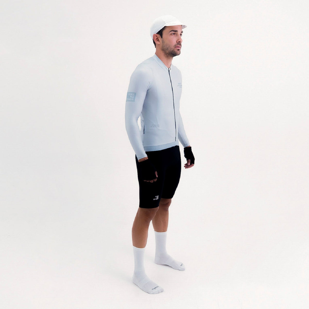 LATITUDE GRAY MEN'S LONG SLEEVE CYCLING JERSEY