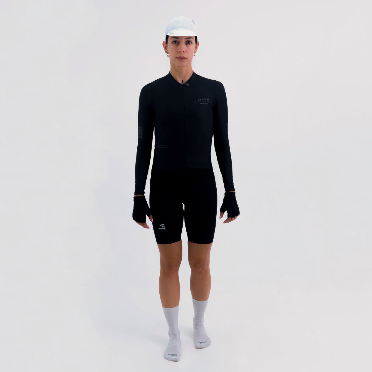 LATITUDE BLACK WOMEN'S LONG SLEEVE CYCLING JERSEY