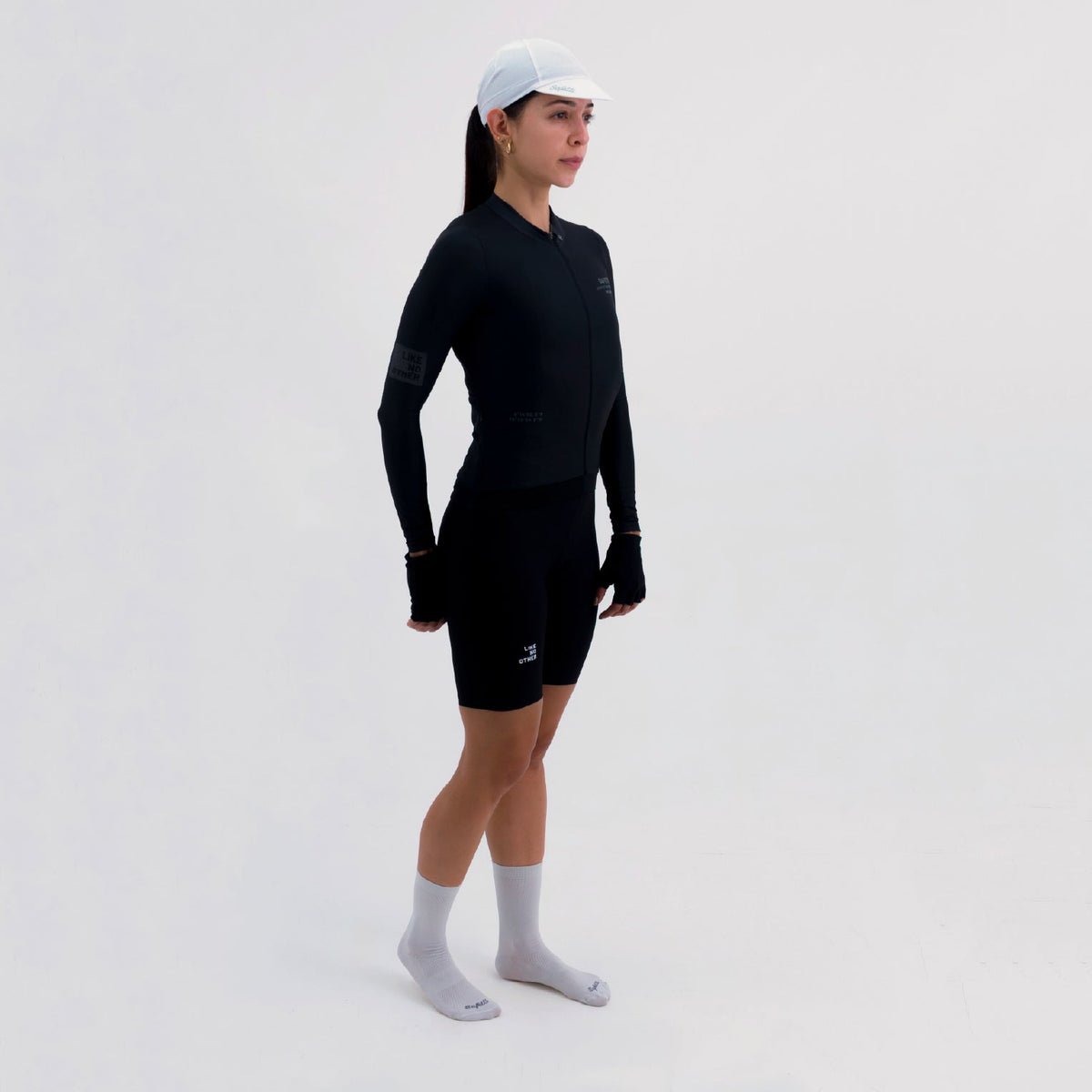 LATITUDE BLACK WOMEN'S LONG SLEEVE CYCLING JERSEY