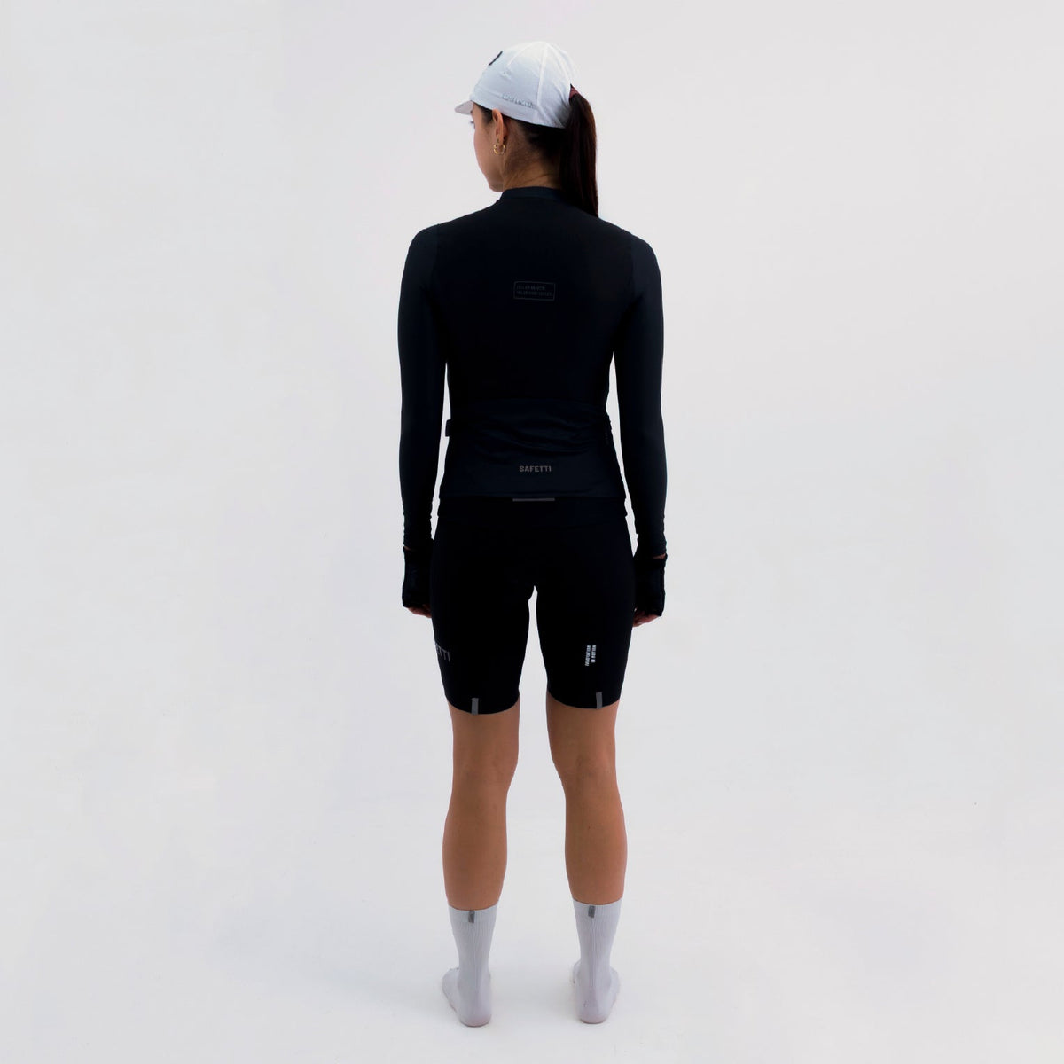 LATITUDE BLACK WOMEN'S LONG SLEEVE CYCLING JERSEY