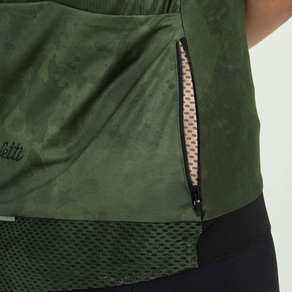 SUNSETTIDE GREEN WOMEN'S SHORT SLEEVE CYCLING JERSEY