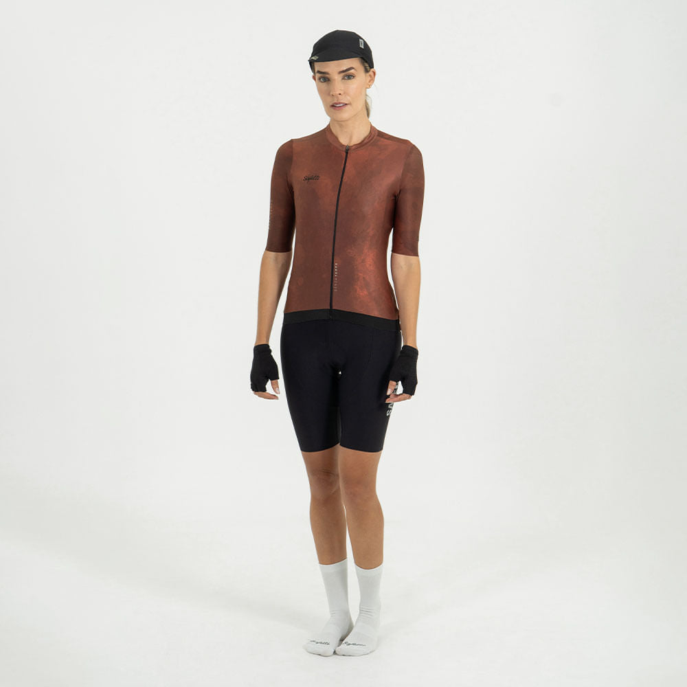 SUNSETTIDE RUSSET WOMEN'S SHORT SLEEVE CYCLING JERSEY