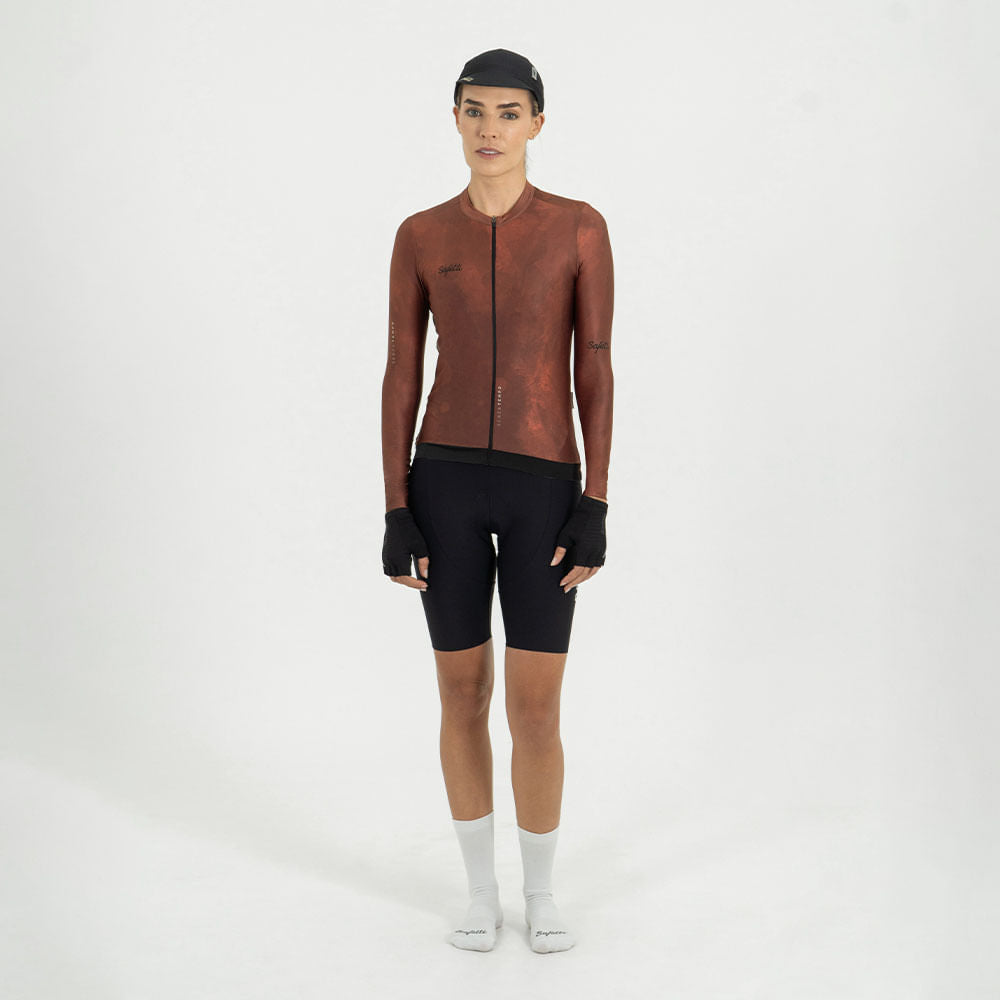 SUNSETTIDE RUSSET WOMEN'S LONG SLEEVE CYCLING JERSEY