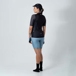 BLACK SHORT SLEEVE CYCLING JERSEY FOR WOMEN