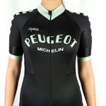 PEUGEOT BLACK WOMEN'S SHORT SLEEVE CYCLING JERSEY