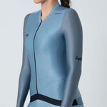 WOMEN'S POWDER BLUE LONG SLEEVE CYCLING JERSEY