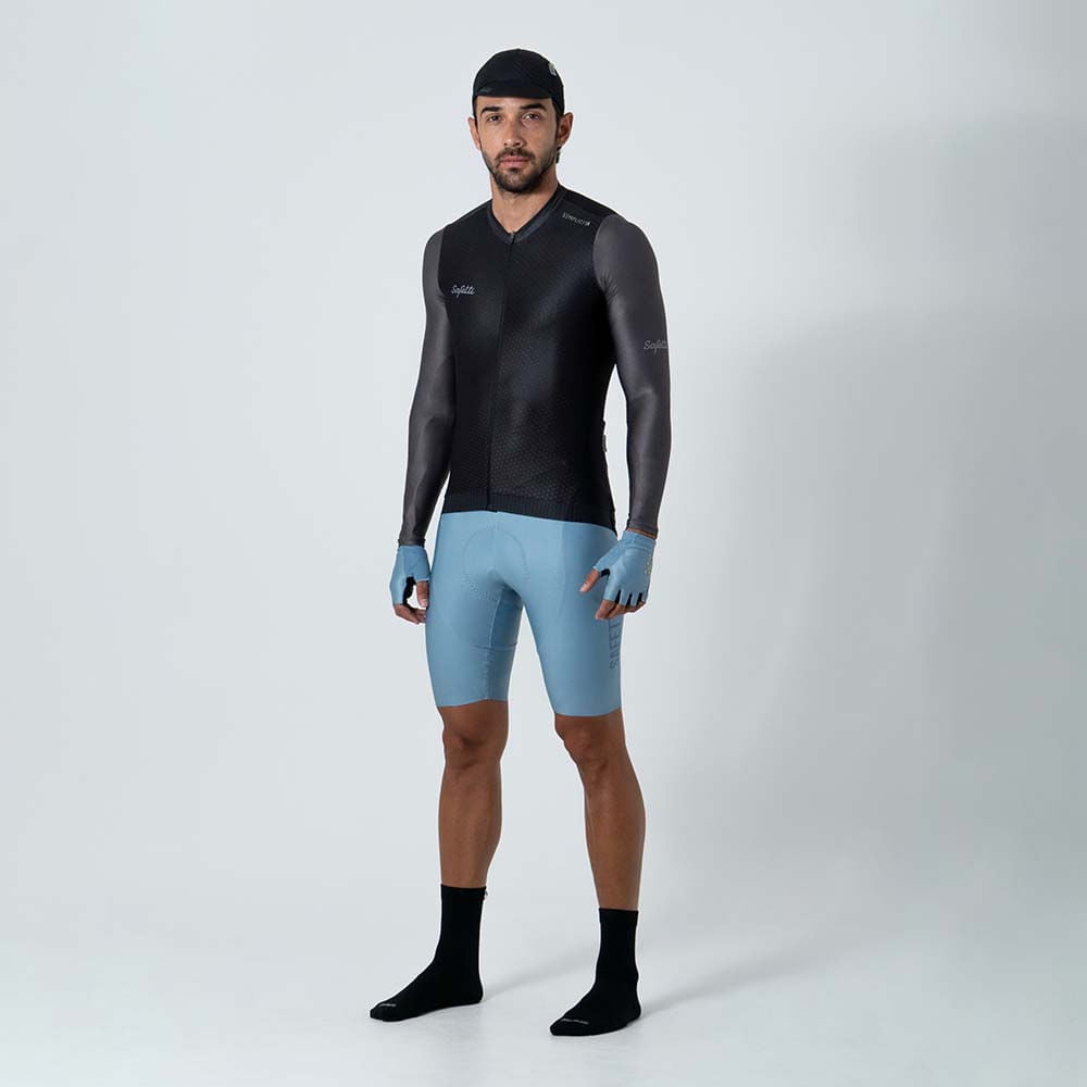 MEN'S BLACK LONG SLEEVE CYCLING JERSEY