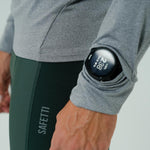 MEN'S ACTIVE GRAY SLEEVE RUNNING T-SHIRT