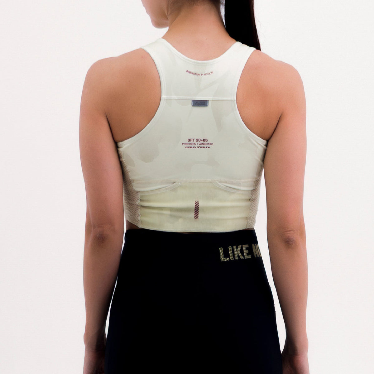 POCKET YELLOW WOMEN'S RUNNING & PADEL CROP TOP