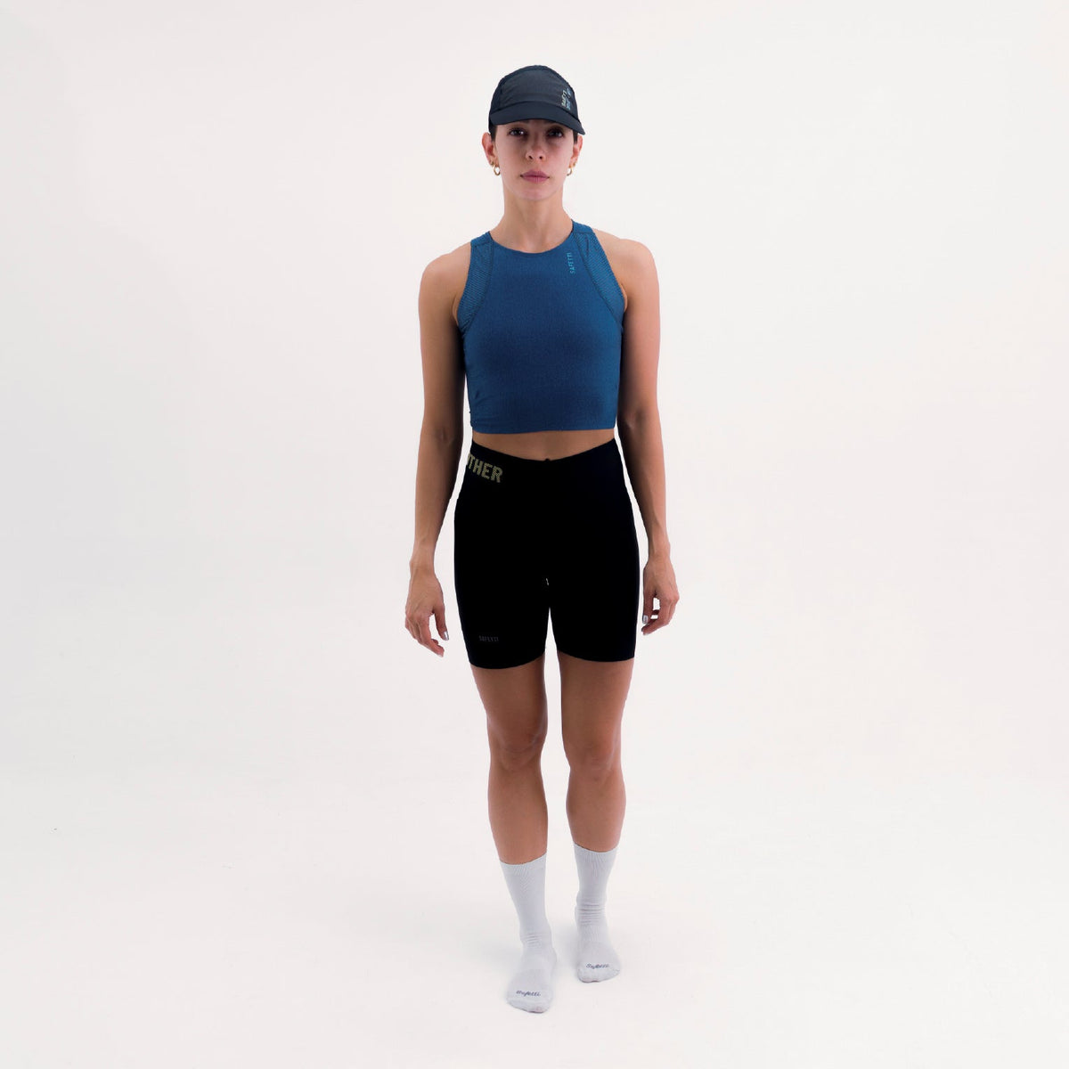 POCKET BLUE WOMEN'S RUNNING & PADEL CROP TOP