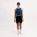 POCKET BLUE WOMEN'S RUNNING & PADEL CROP TOP