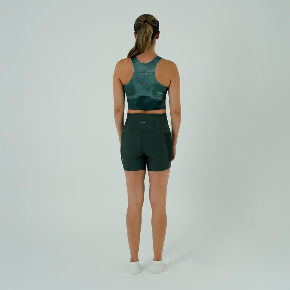 RUNNING/PADEL POCKET OLIVA TOP FOR WOMEN