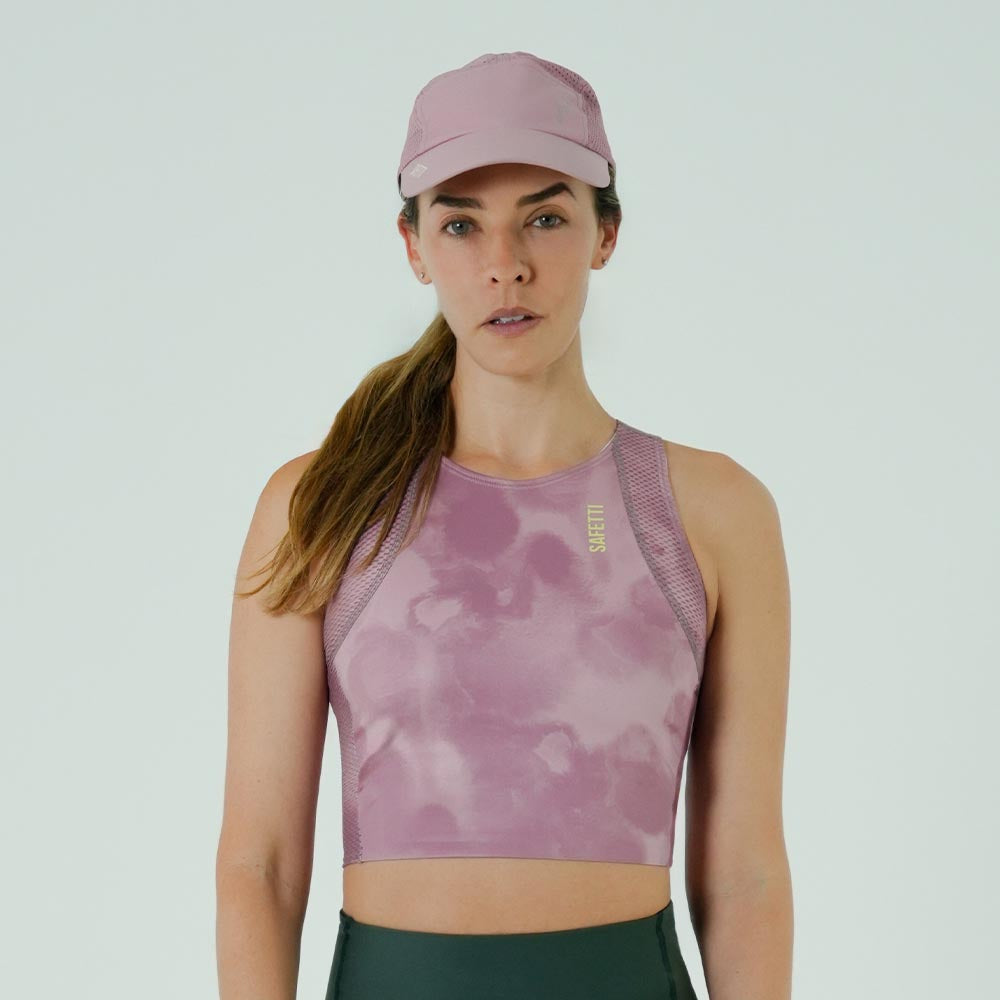 RUNNING/PADEL POCKET ROSE TOP FOR WOMEN