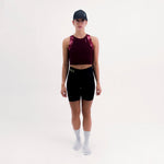POCKET WINE WOMEN'S RUNNING & PADEL CROP TOP