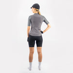 WOMEN'S GREY SHORT SLEEVE CYCLING JERSEY