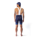 MEN'S BLUE BIB SHORTS WITH NAPLES STRAP