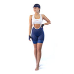 BLUE WOMEN'S BIB SHORTS WITH NAPLES STRAP