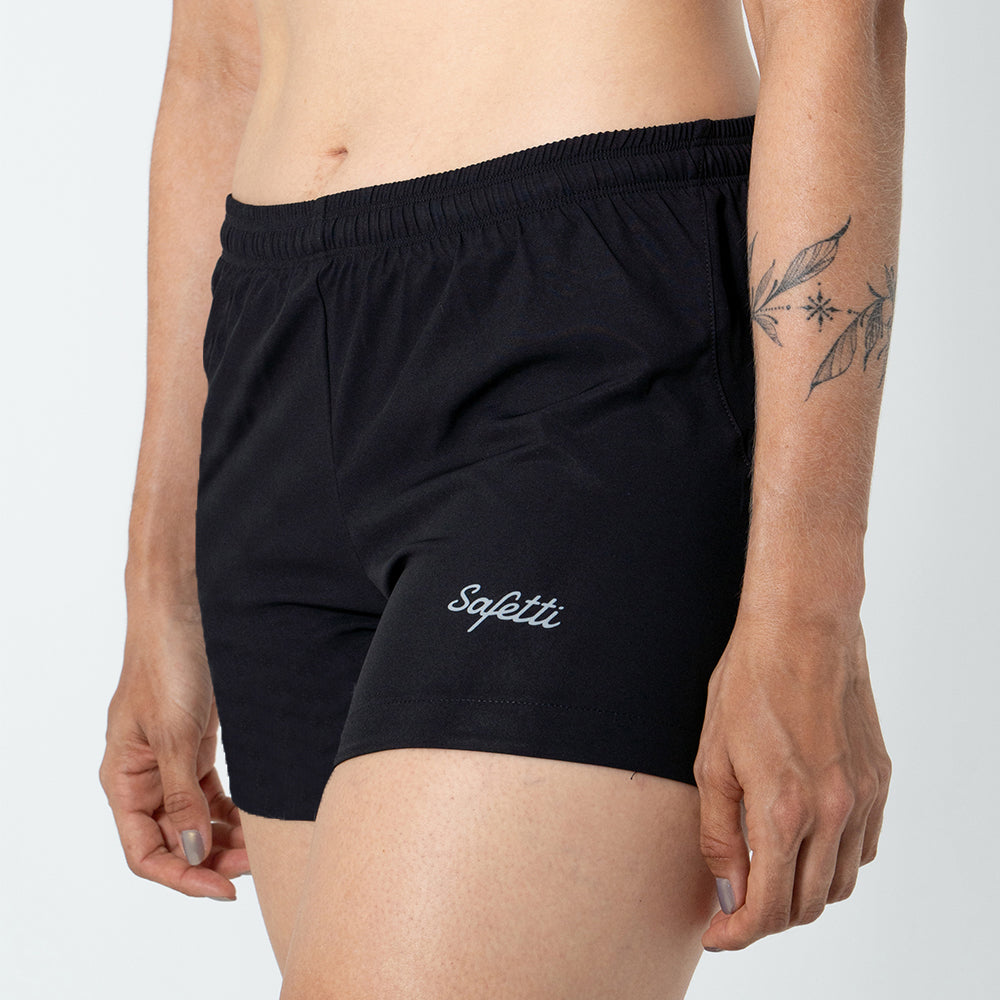 WOMEN'S SOLID COLOR MEZZANOTTE RUNNING SHORTS