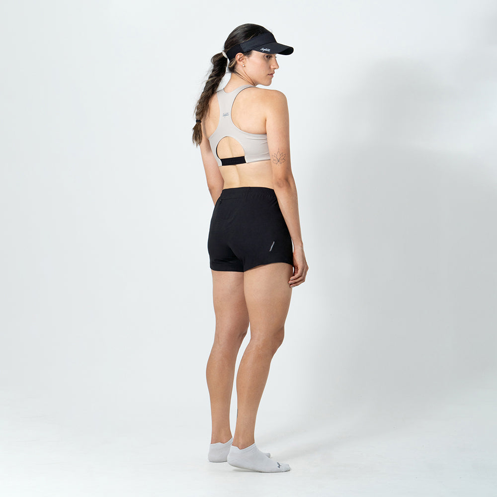 WOMEN'S SOLID COLOR MEZZANOTTE RUNNING SHORTS