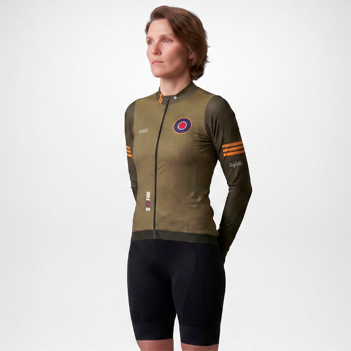 S-FIRE GREEN WOMEN’S LONG SLEEVE CYCLING JERSEY