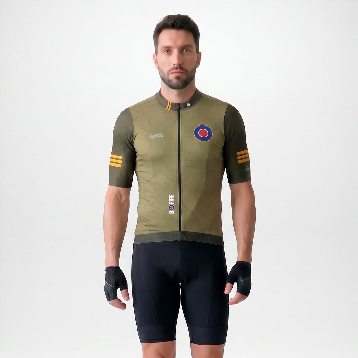 S-FIRE GREEN MEN’S SHORT SLEEVE CYCLING JERSEY