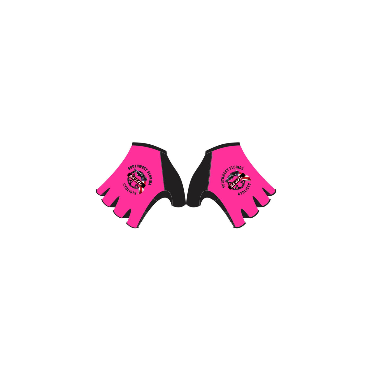 Soweflo'26 - Printed Cycling Short Finger Gloves D2. Unisex