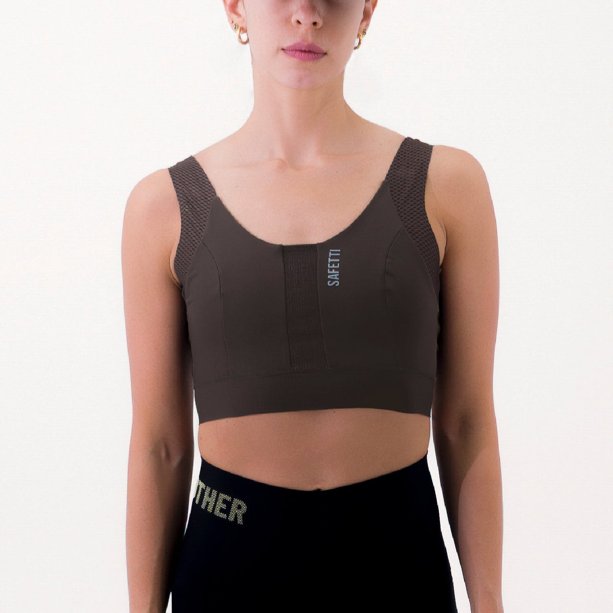 SYNK BROWN WOMEN'S RUNNING SPORTS BRA