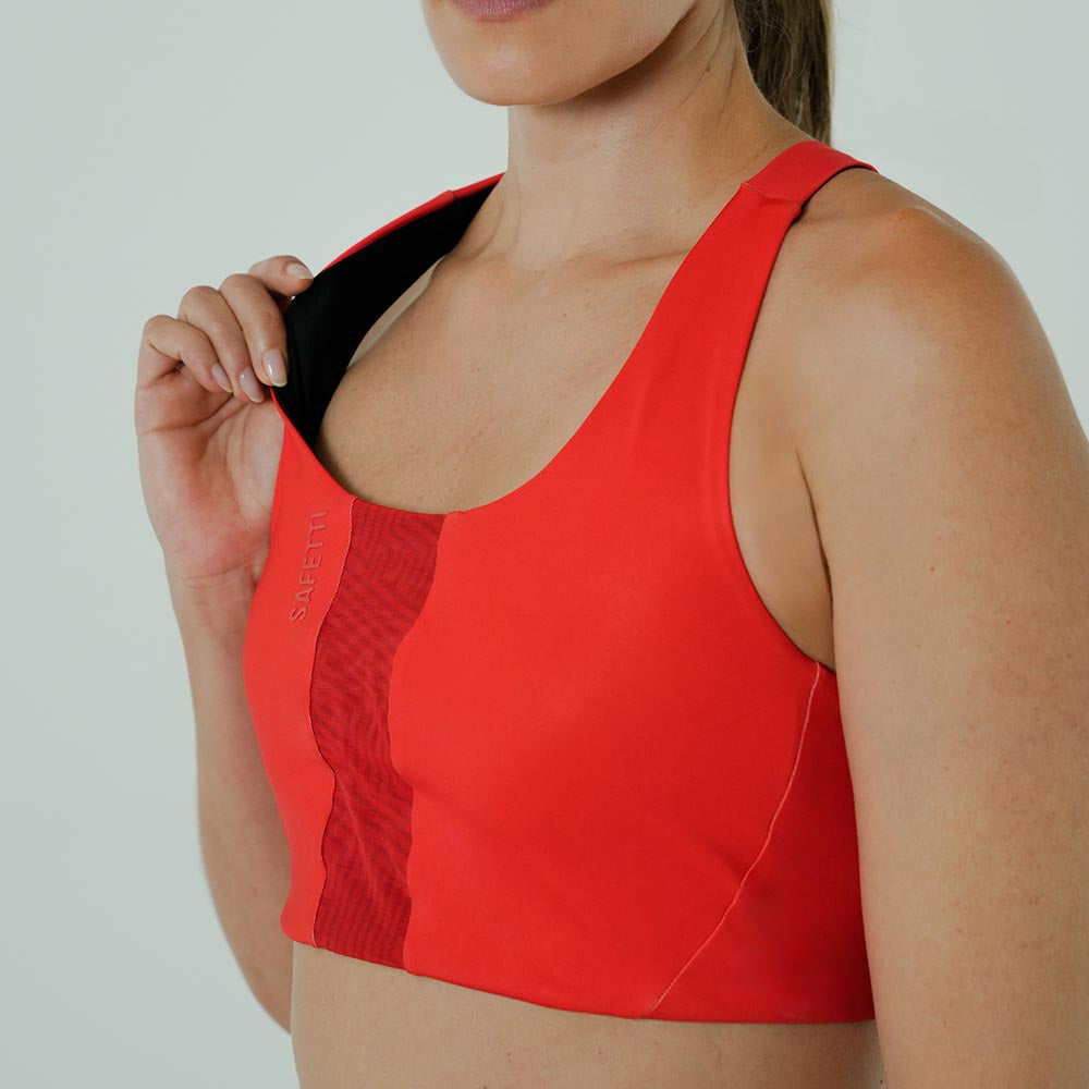 DUOMOTION CHERRY RUNNING TOP FOR WOMEN
