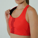 DUOMOTION CHERRY RUNNING TOP FOR WOMEN