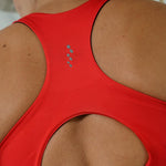 DUOMOTION CHERRY RUNNING TOP FOR WOMEN