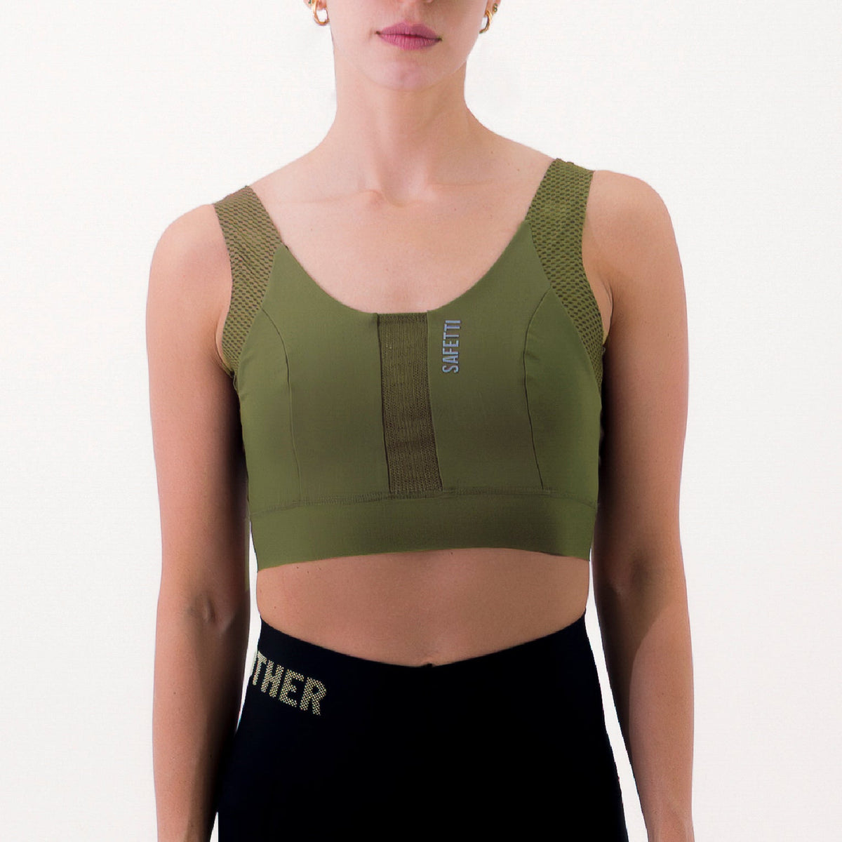 SYNK GREEN WOMEN'S RUNNING SPORTS BRA