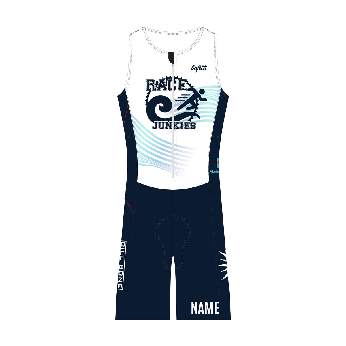 RJ'25 - AquaZero™ Sleeveless Triathlon Skinsuit Marbella. Men
