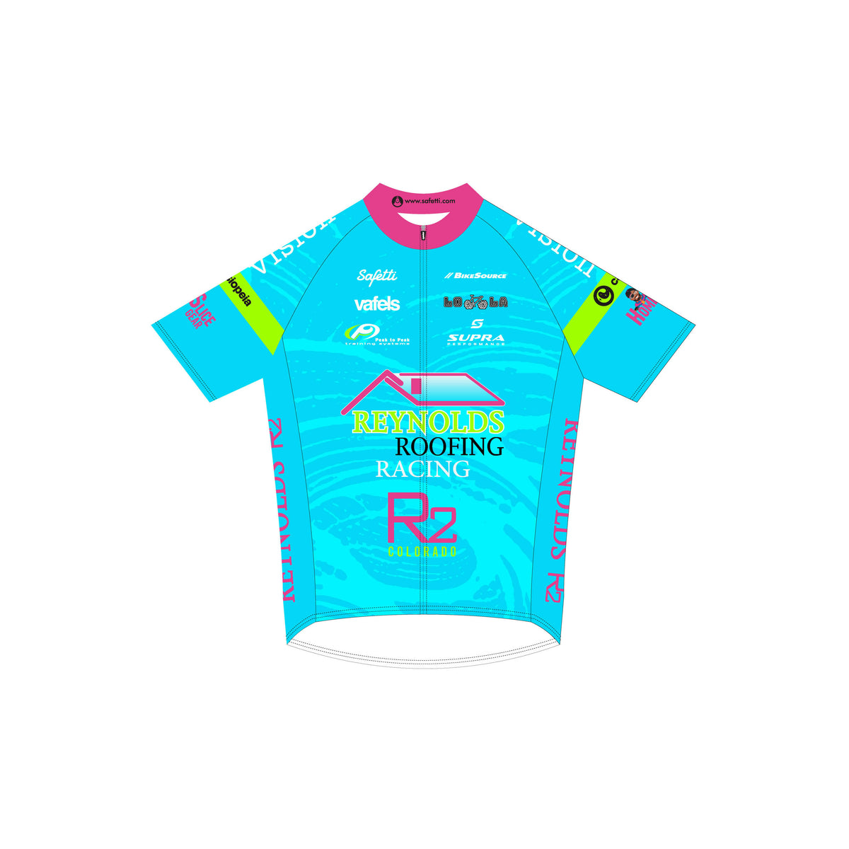 RR'25-2 - Basic Short Sleeve Cycling Jersey Blue (4-12). Junior