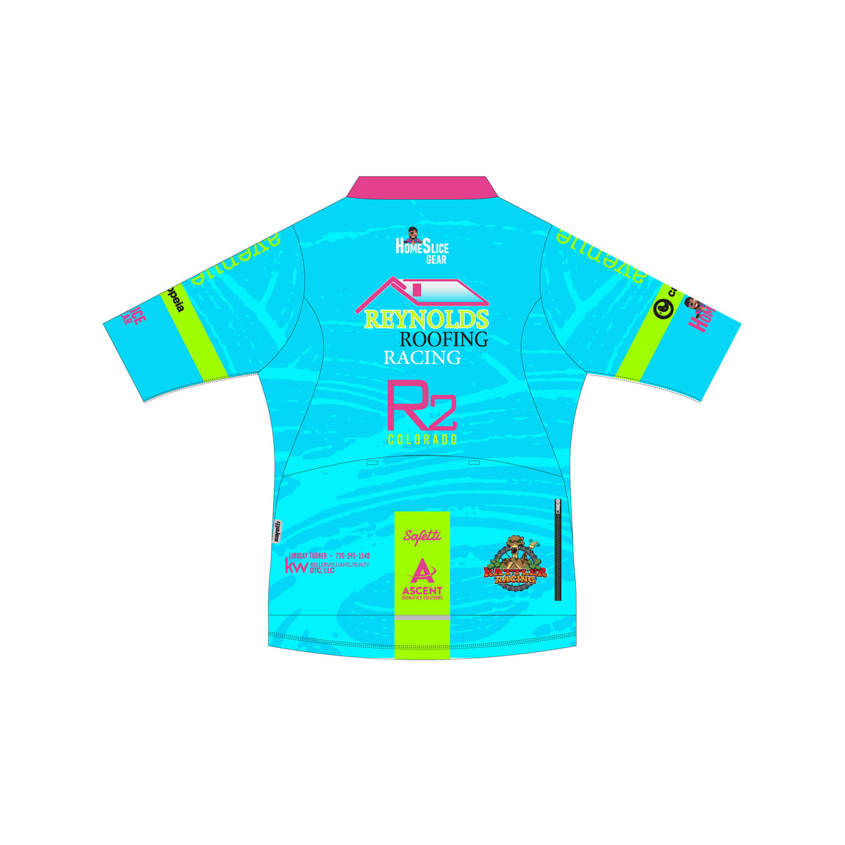 RR'25-2 - Leggero Short Sleeve Cycling Jersey Blue. Women