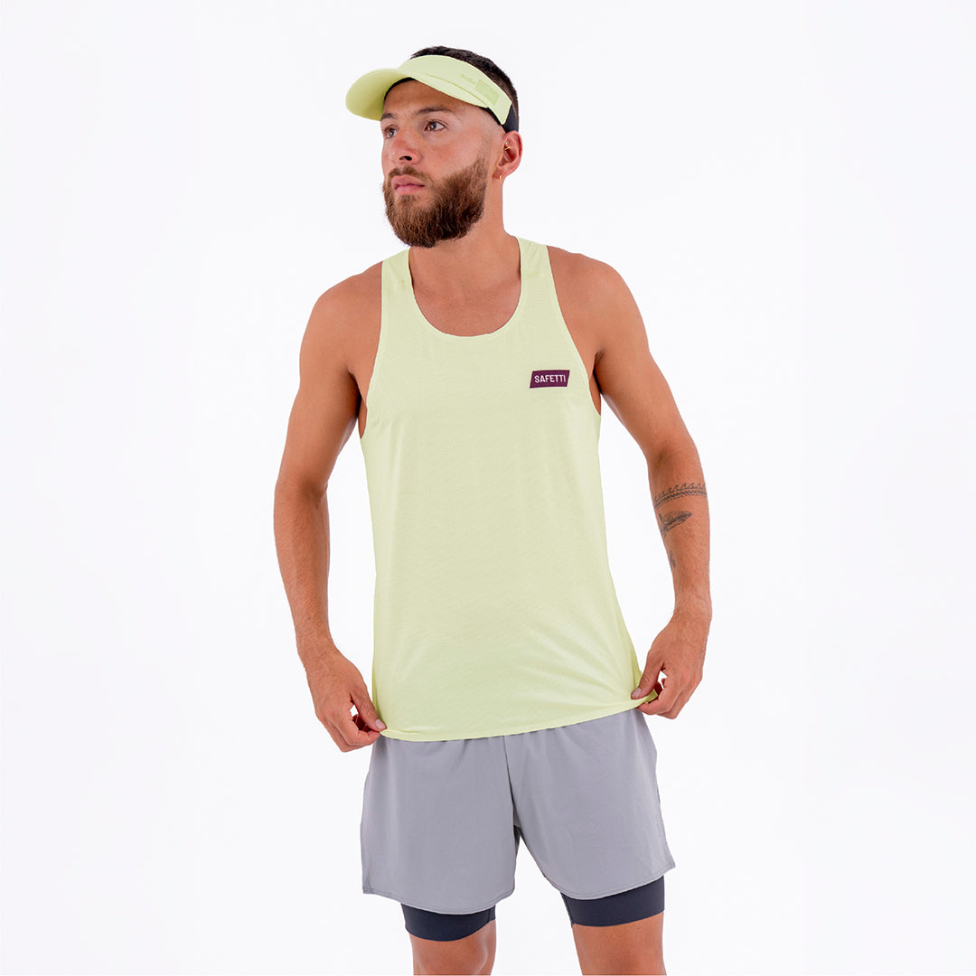 LEVIT YELLOW MEN’S RUNNING TANK TOP